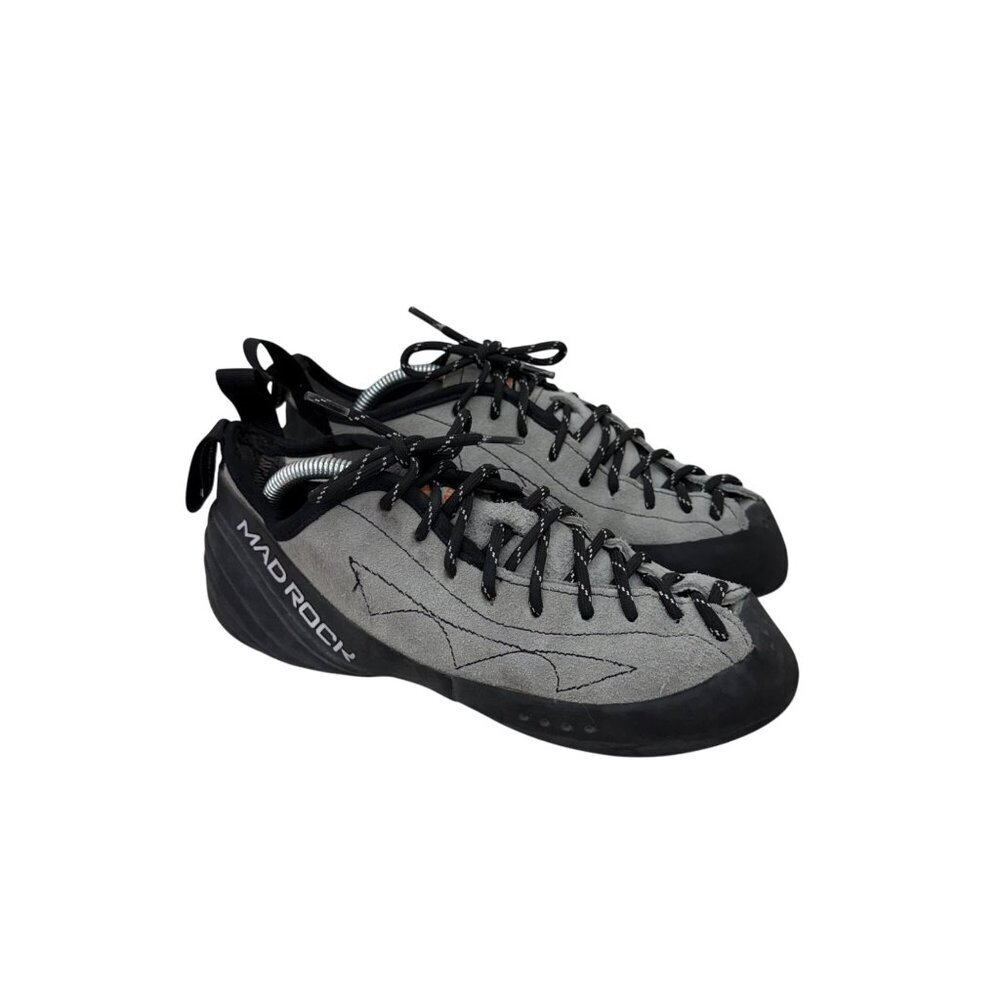 Mad Rock Phoenix Gray Black Lace Up Rock Climbing Shoes Mens size 7 Euro 39.5